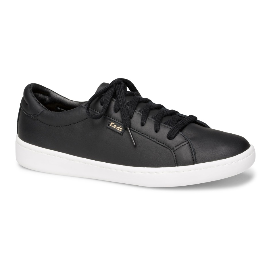 Zapatillas Keds Mujer Ace Cuero Negras
