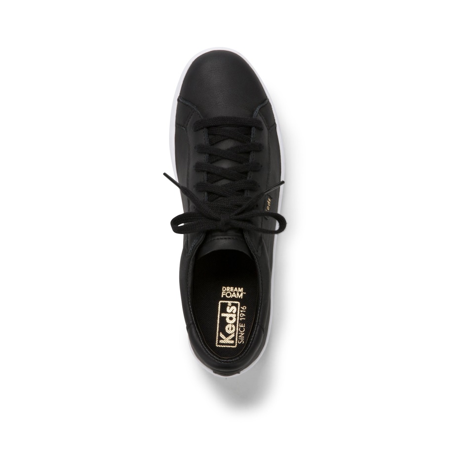 Zapatillas Keds Mujer Ace Cuero Negras