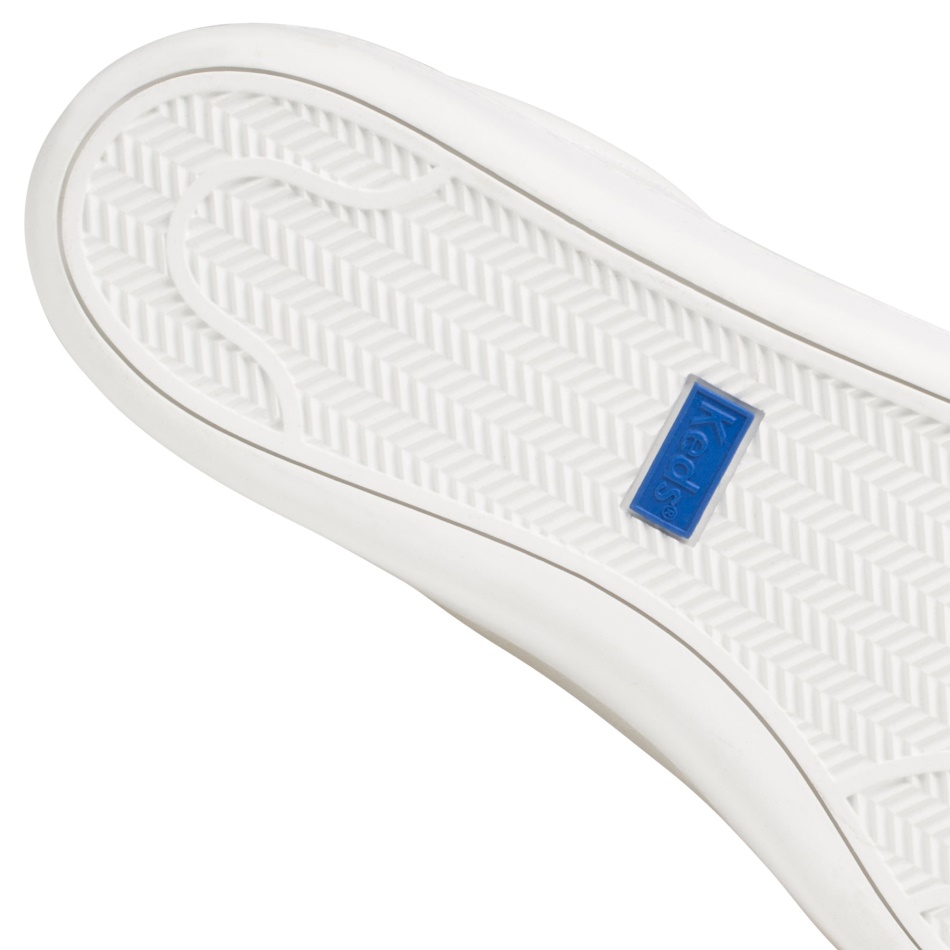 Zapatillas Keds Mujer Ace Cuero Metalizado Blanco-oro Rosa