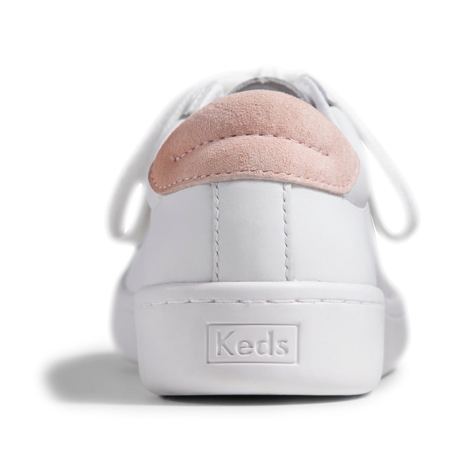 Zapatos Keds Mujer Ace Cuero Blanco Rubor