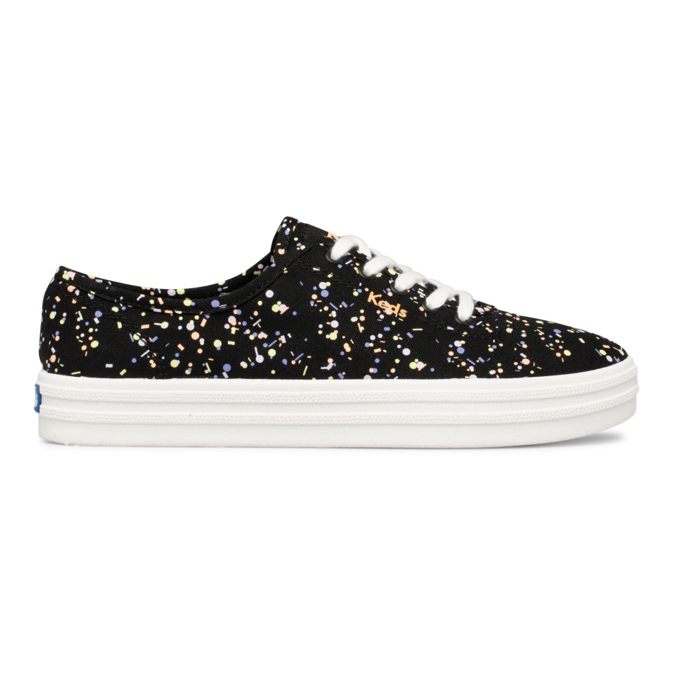 Keds Mujer Breezie Confetti Lienzo Negro Multi
