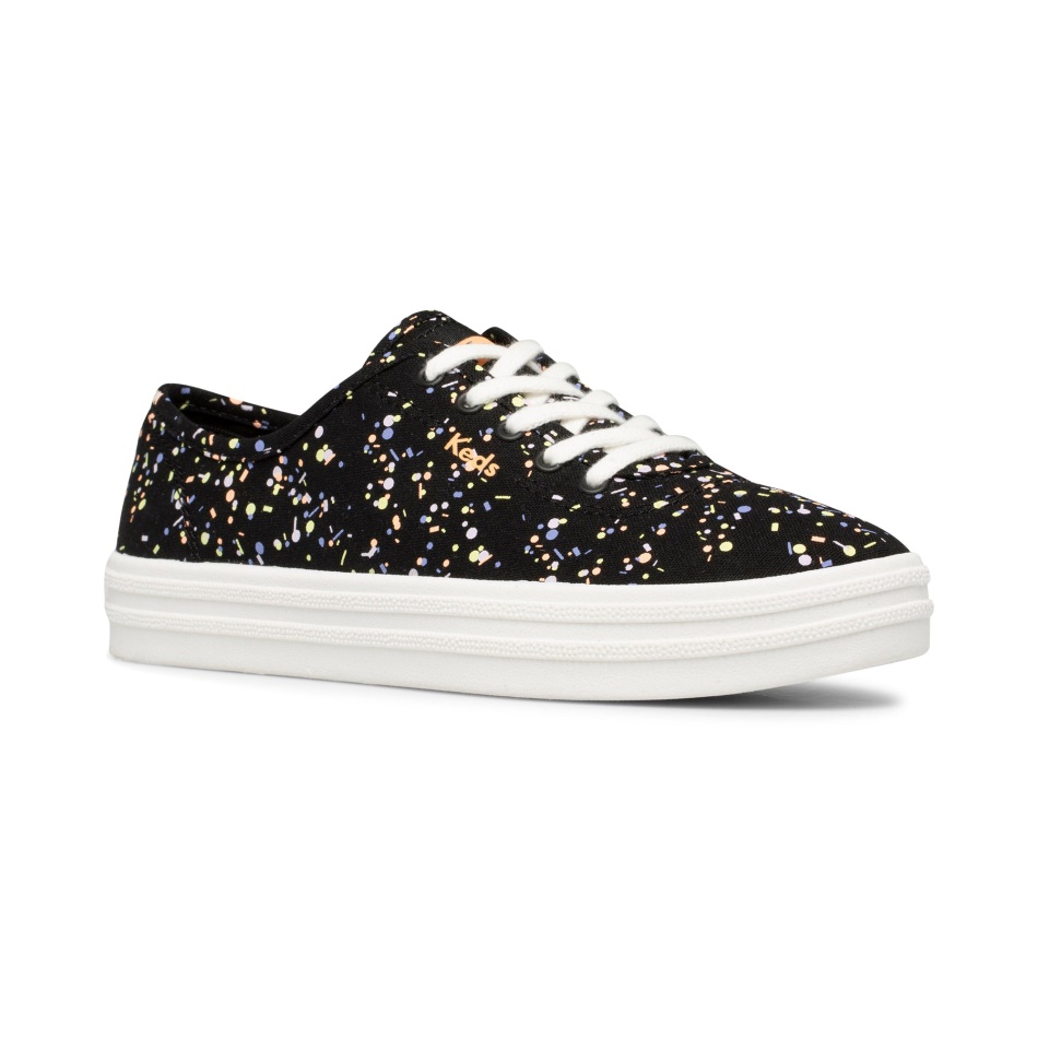 Keds Mujer Breezie Confetti Lienzo Negro Multi
