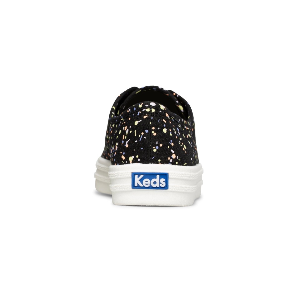 Keds Mujer Breezie Confetti Lienzo Negro Multi