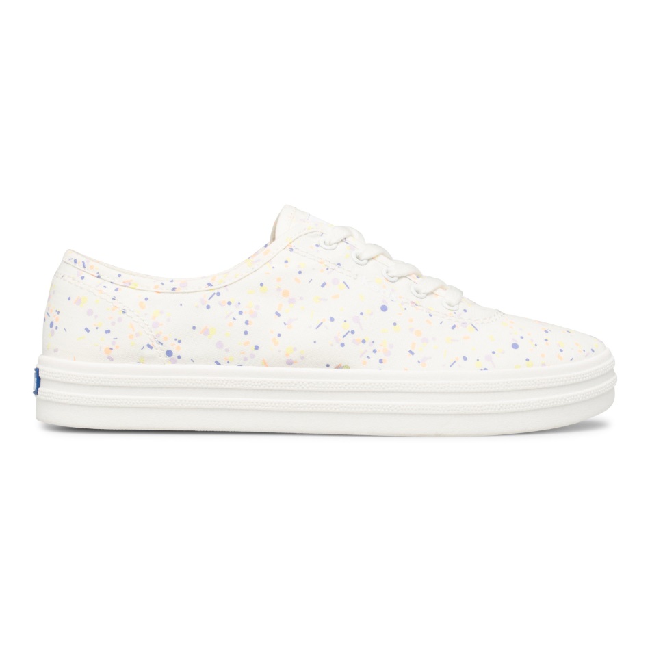 Keds Mujer Breezie Confetti Lienzo Blanco Multi