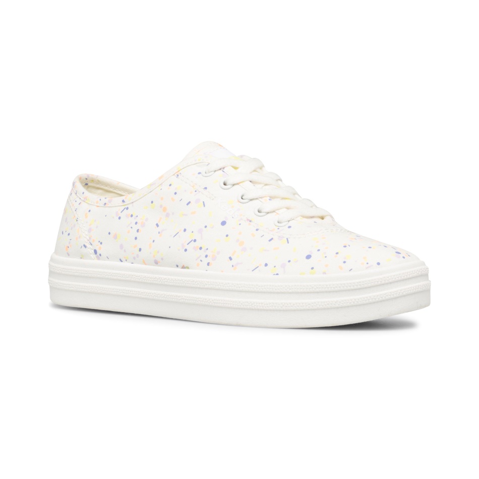Keds Mujer Breezie Confetti Lienzo Blanco Multi
