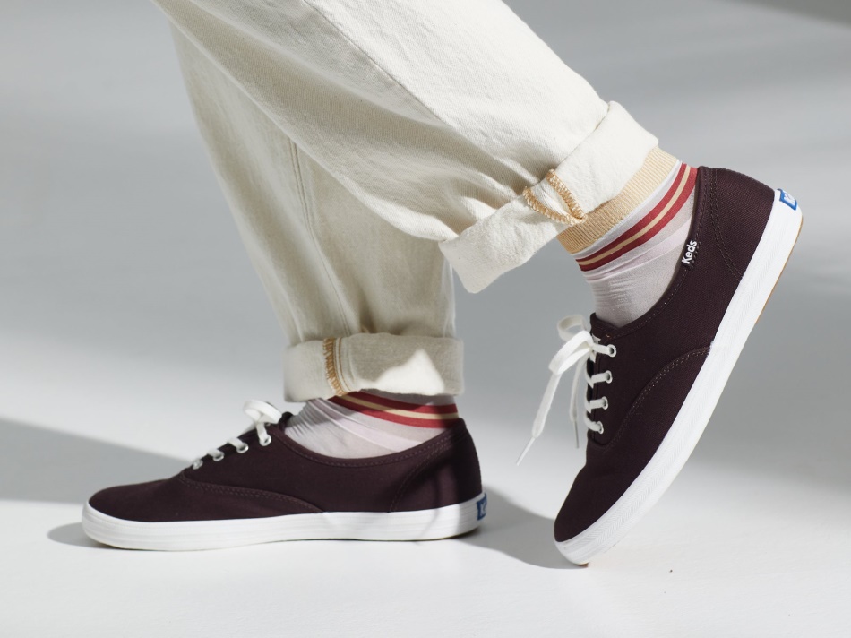 Lona De Algodón Orgánico Champion De Mujer Keds Burdeos