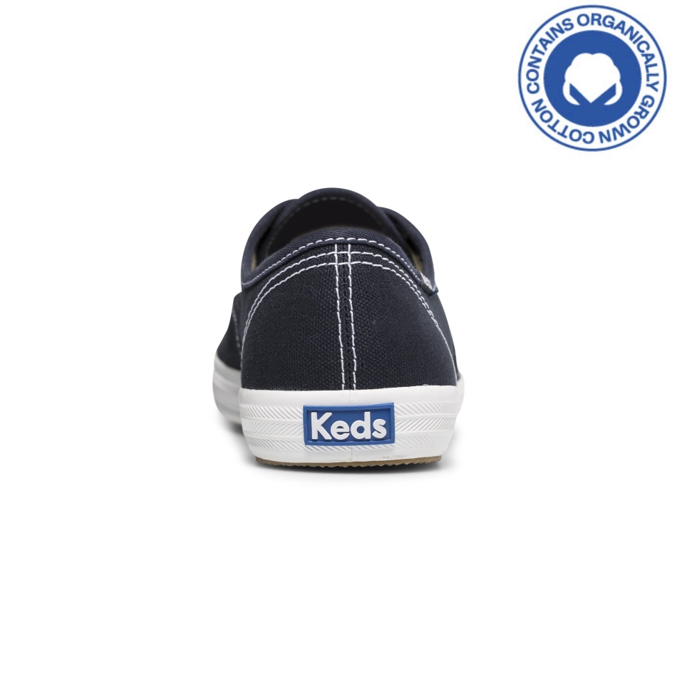 Keds Champion Lona De Algodón Orgánico Para Mujer, Azul Marino