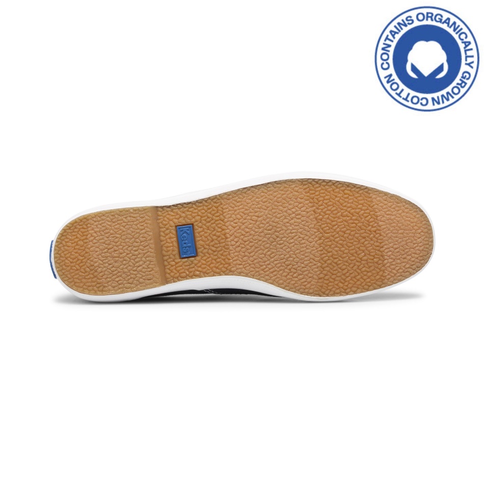 Keds Champion Lona De Algodón Orgánico Para Mujer, Azul Marino