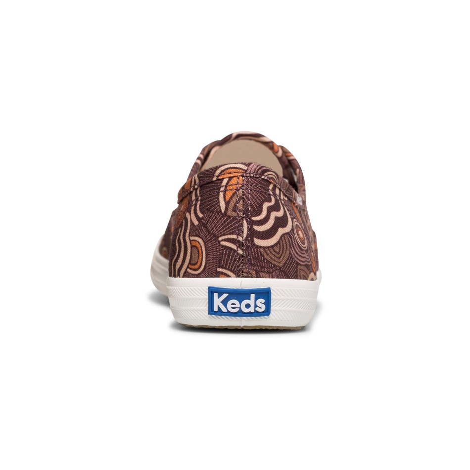 Keds Champion Algodón Orgánico Ondulado Floral Burdeos Para Mujer