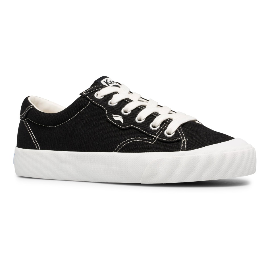 Keds Women's Crew Kick 75 Hazaña. Algodón Orgánico Negro