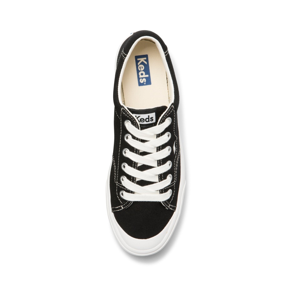 Keds Women's Crew Kick 75 Hazaña. Algodón Orgánico Negro