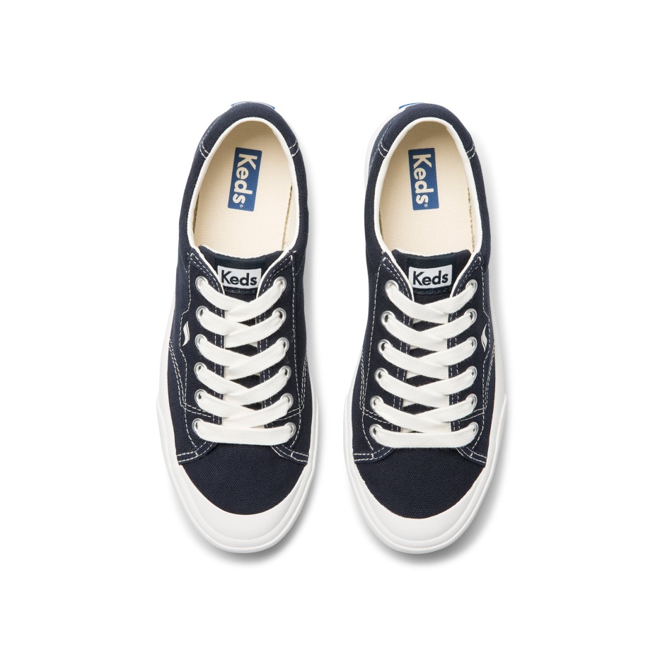 Keds Women's Crew Kick 75 Hazaña. Azul Marino De Algodón Orgánico