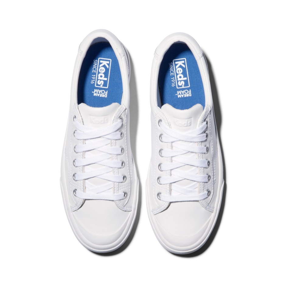 Keds Mujer Crew Kick 75 Cuero Blanco
