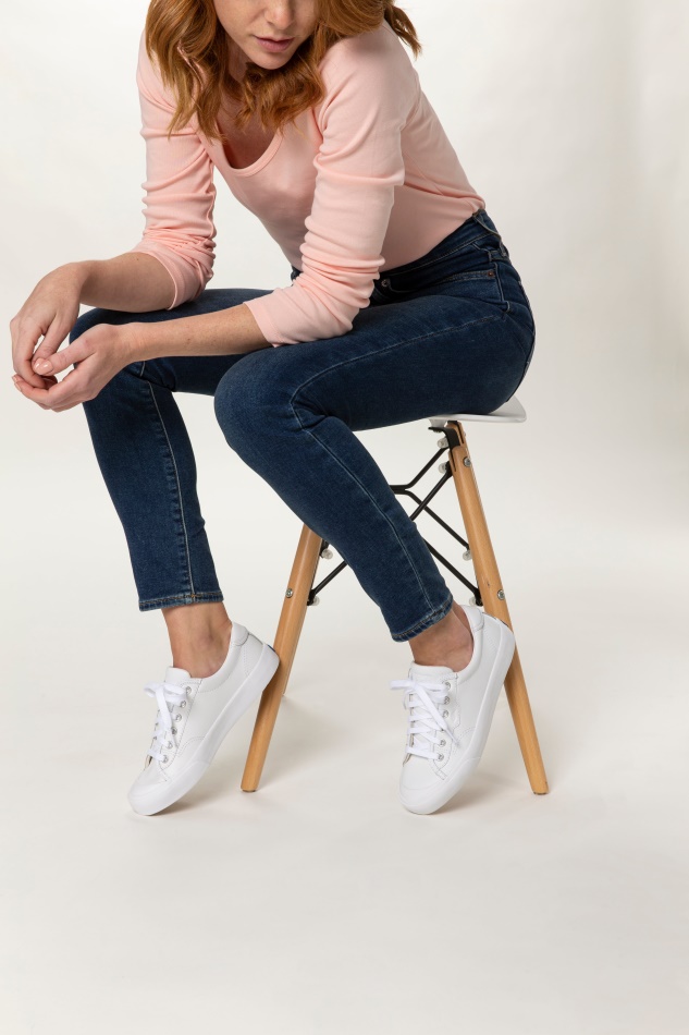 Keds Mujer Crew Kick 75 Cuero Blanco