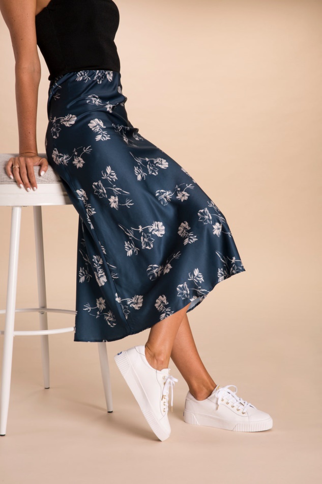 Keds Mujer Crew Kick Alto Cuero Blanco