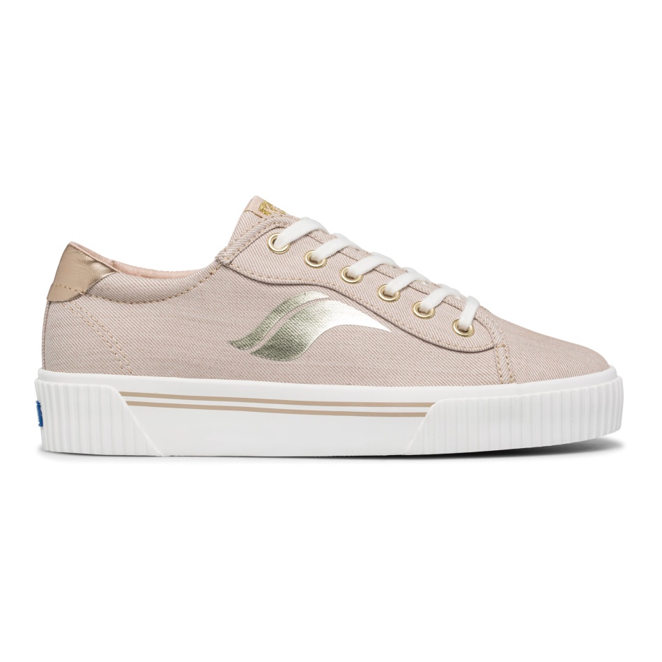 Keds Crew Kick Alto Para Mujer, Sarga Suave, Color Topo
