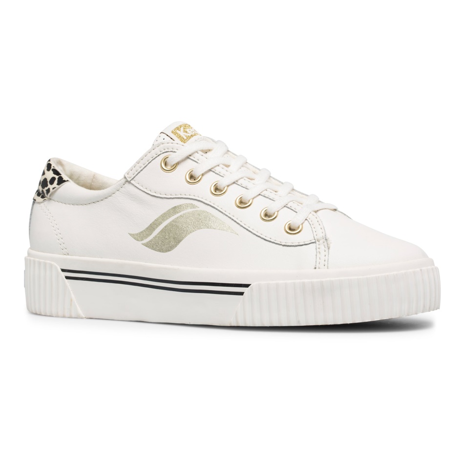 Keds Crew Kick Alto White-Leopard Para Mujer