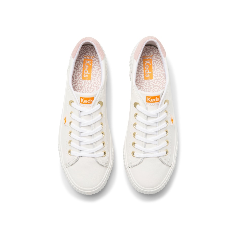 Keds Mujer Demi Trx Cuero Blanco