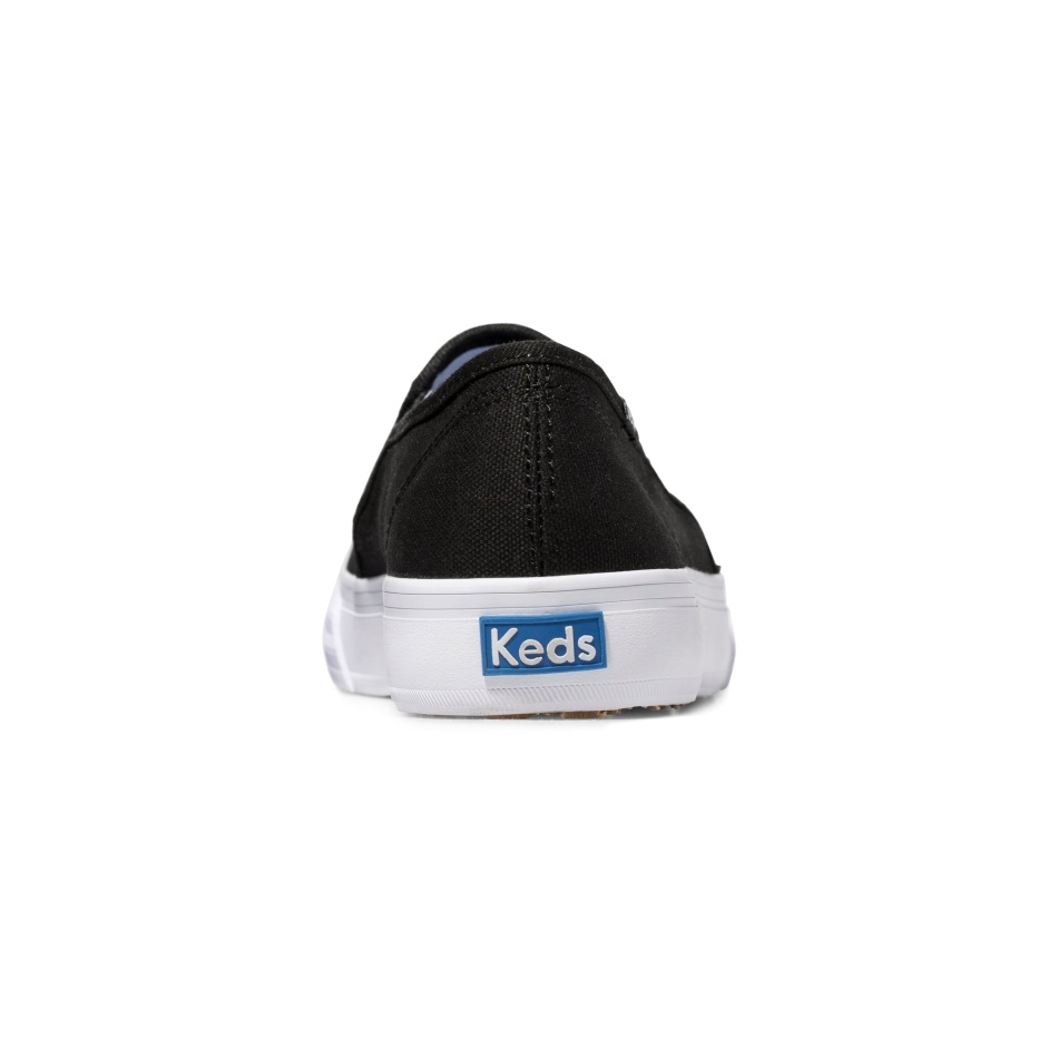 Keds De Lona De Dos Pisos Para Mujer, Color Negro