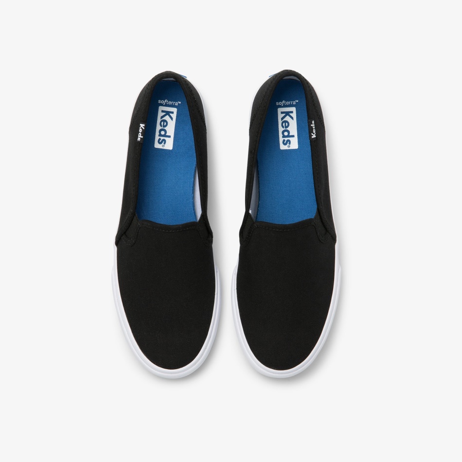 Keds De Lona De Dos Pisos Para Mujer, Color Negro