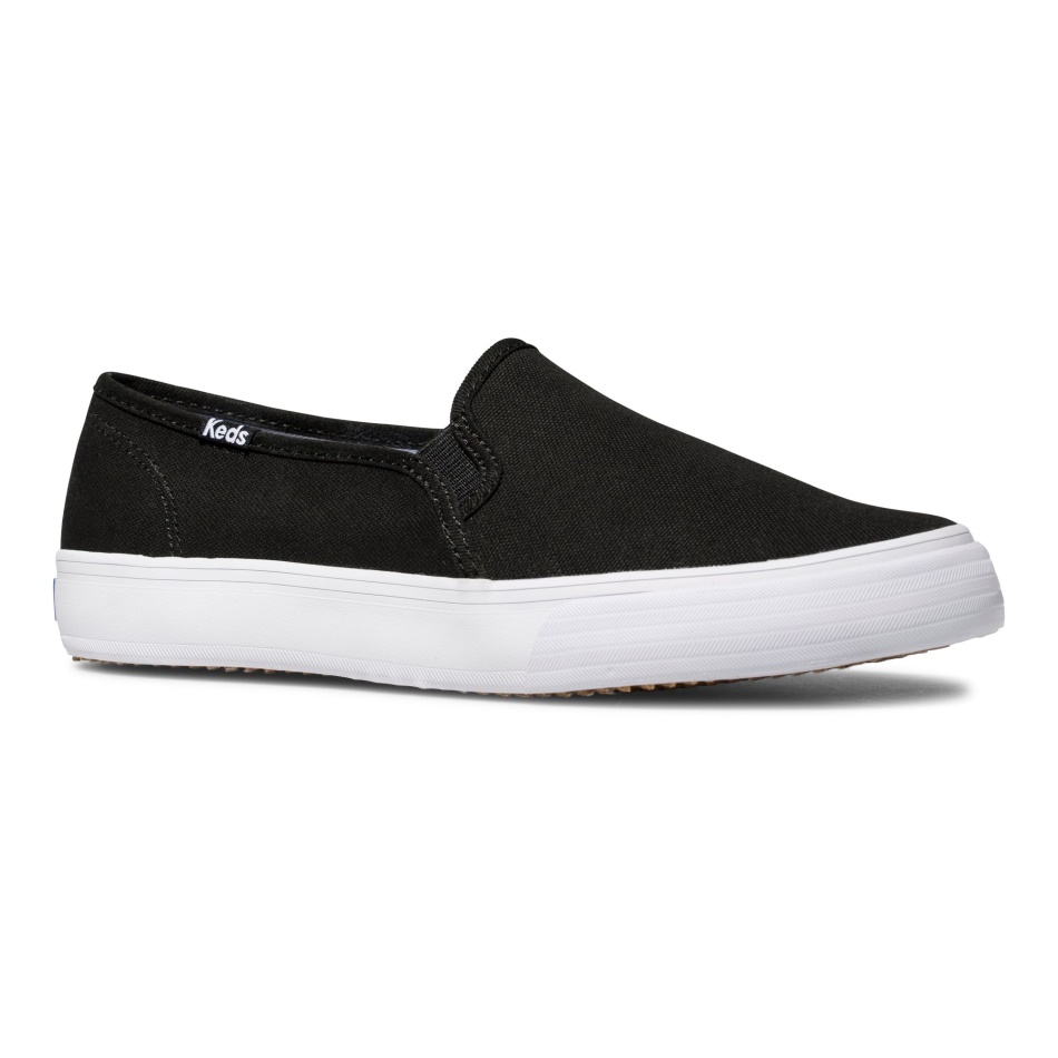 Keds De Lona De Dos Pisos Para Mujer, Color Negro