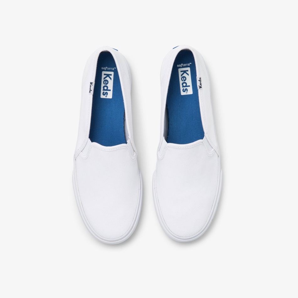 Keds De Lona De Dos Pisos Para Mujer En Blanco