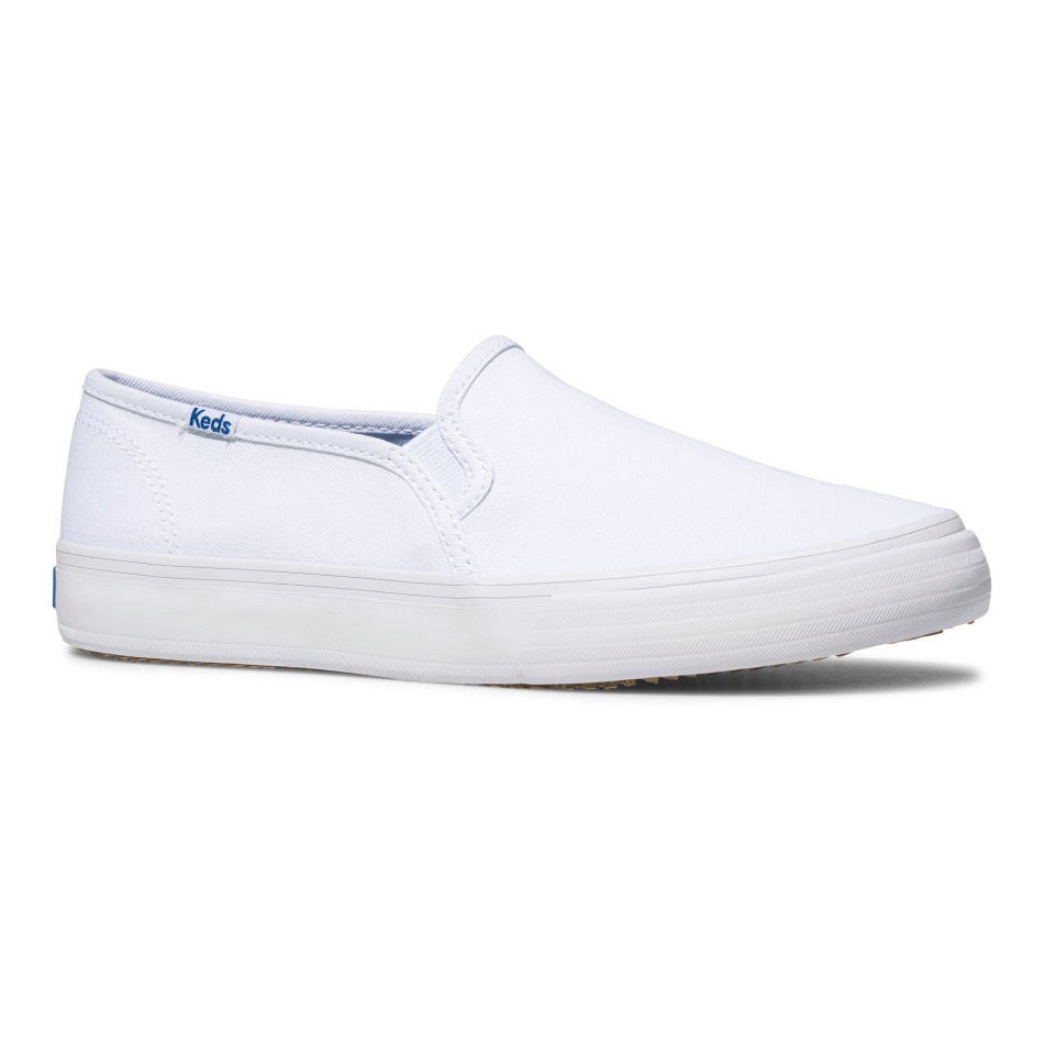 Keds De Lona De Dos Pisos Para Mujer En Blanco