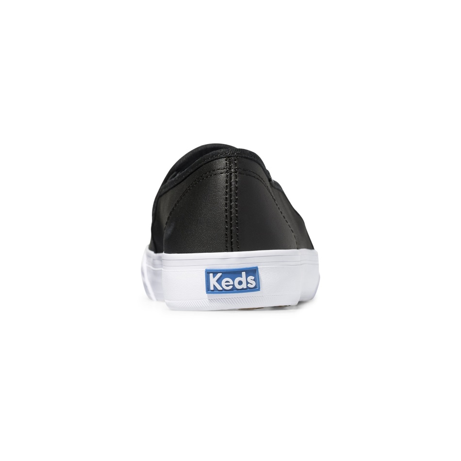 Keds De Cuero De Dos Pisos Para Mujer, Color Negro.