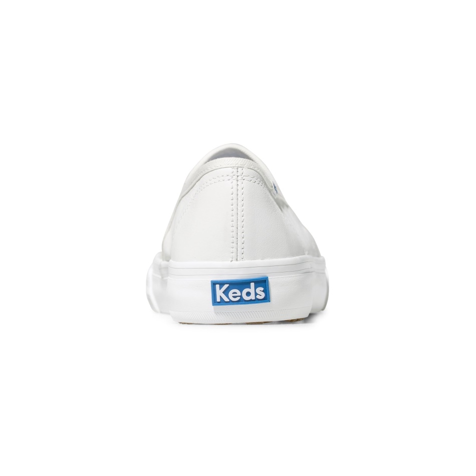 Keds Mujer Double Decker Cuero Blanco