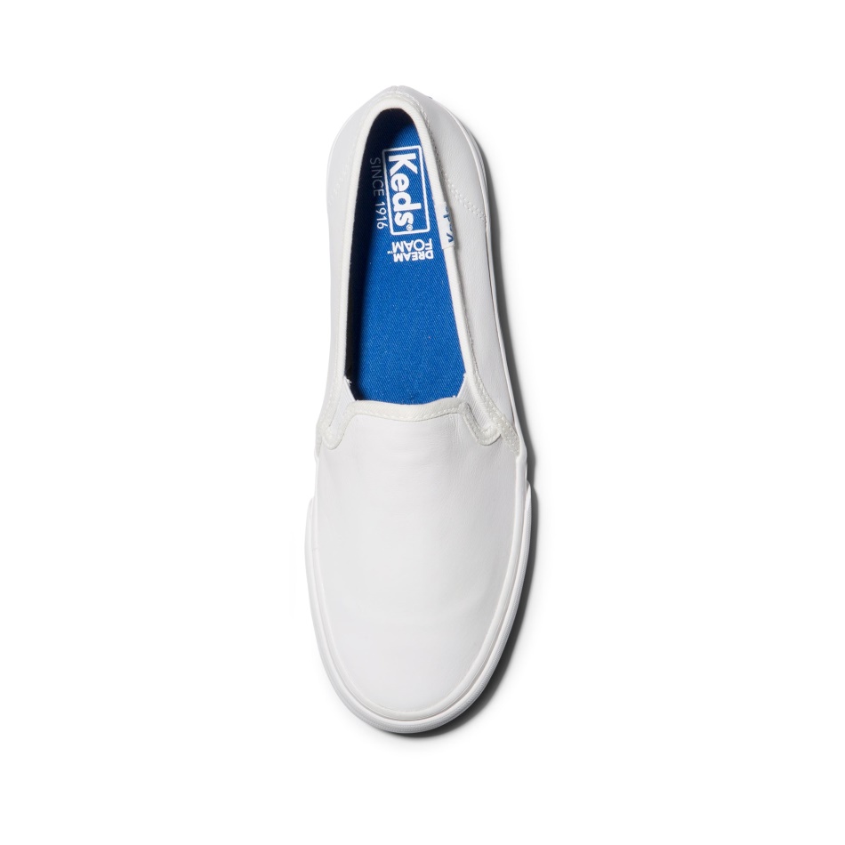 Keds Mujer Double Decker Cuero Blanco