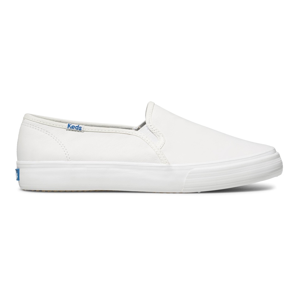 Keds Mujer Double Decker Cuero Blanco