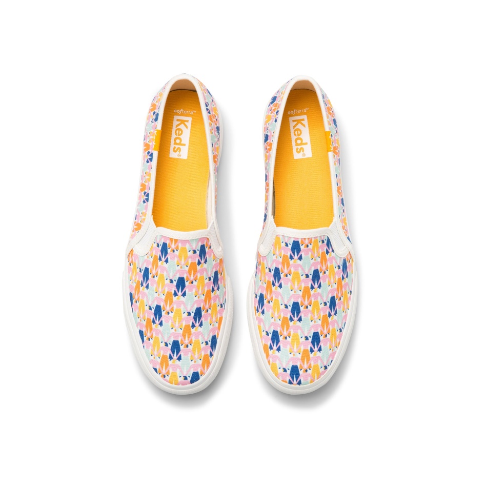 Keds Mujer Arcoíris De Dos Pisos Mujer Por Elizabeth Olwen Blanco Multi