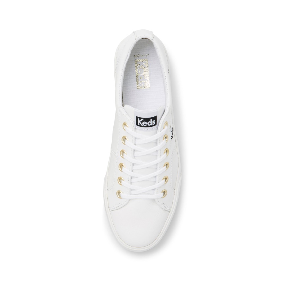 Zapatillas Keds Mujer Jump Kick Duo Cuero Blancas
