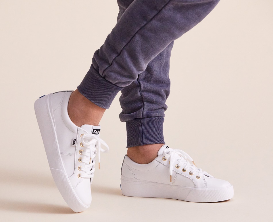 Zapatillas Keds Mujer Jump Kick Duo Cuero Blancas