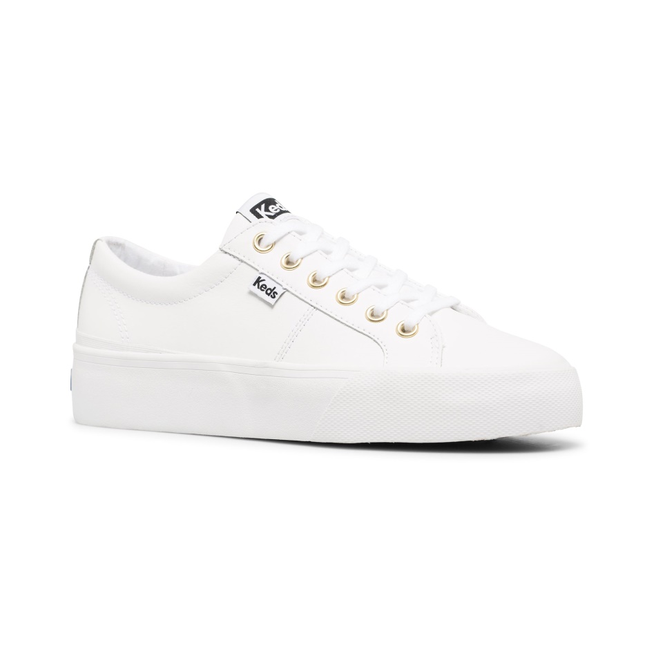 Zapatillas Keds Mujer Jump Kick Duo Cuero Blancas
