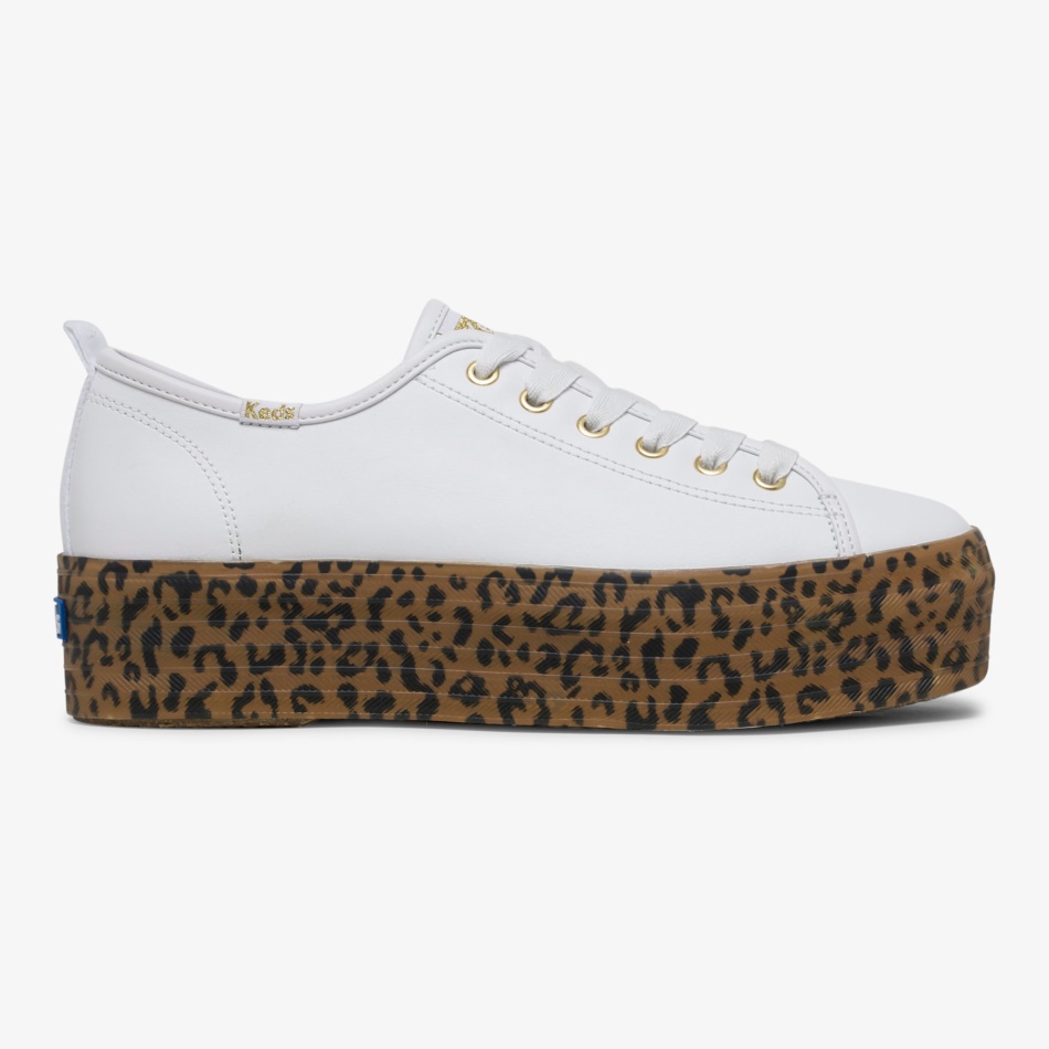 Keds Mujer Keds X Mujer Maravilla Triple Up Cuero Blanco