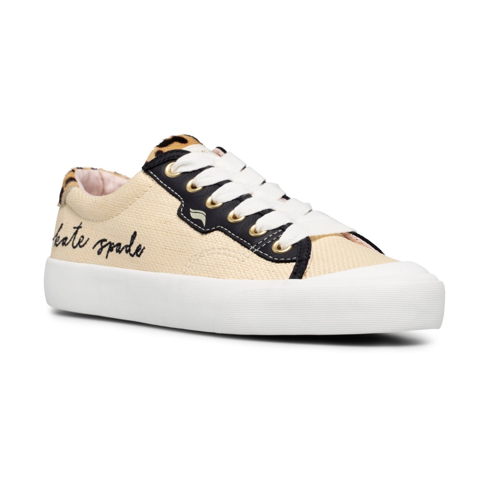 Keds Mujer Keds X Kate Spade New York Crew Kick Cuero Rafia Negro-tan