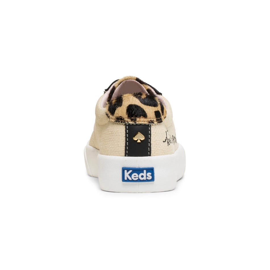 Keds Mujer Keds X Kate Spade New York Crew Kick Cuero Rafia Negro-tan