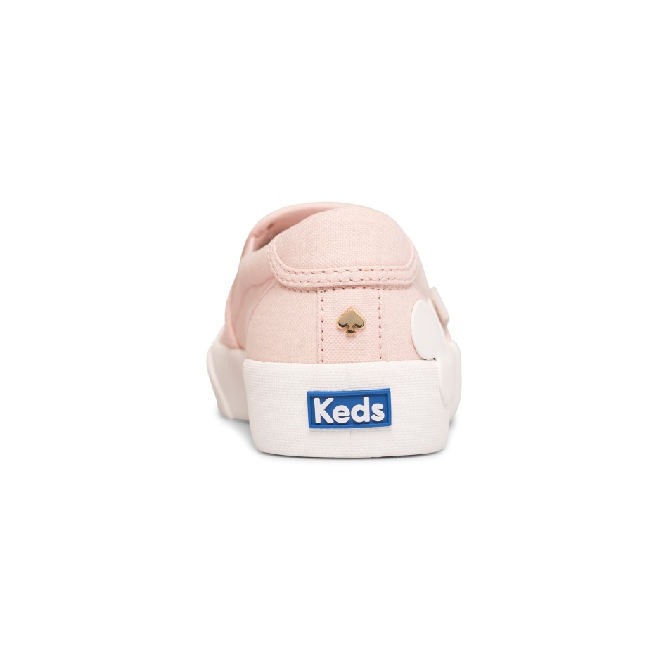 Keds Para Mujer Keds X Kate Spade New York Crew Kick Slip En Aplique De Corazón Rosa