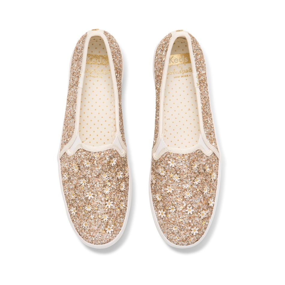 Keds Mujer Keds X Kate Spade New York Triple Decker Glitter Flores Metalizado