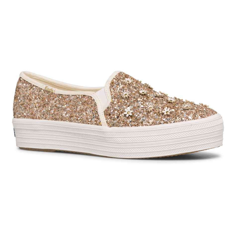 Keds Mujer Keds X Kate Spade New York Triple Decker Glitter Flores Metalizado