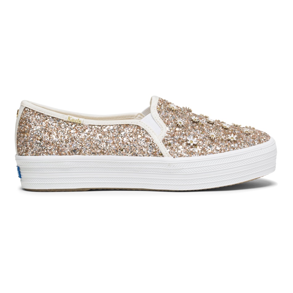 Keds Mujer Keds X Kate Spade New York Triple Decker Glitter Flores Metalizado
