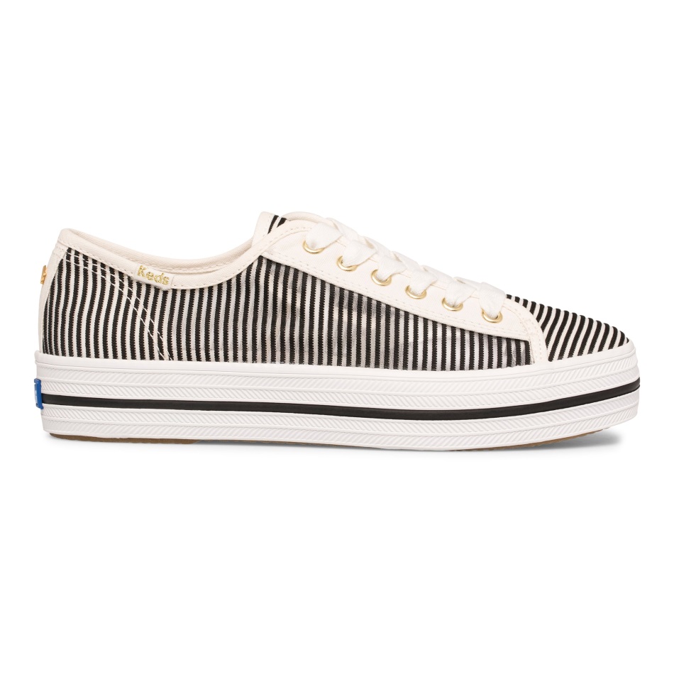 Keds Mujer Keds X Kate Spade New York Triple Kick Stripe Mesh Negro