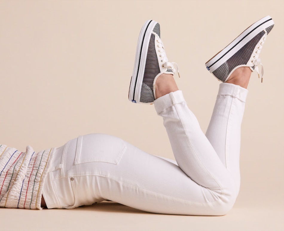 Keds Mujer Keds X Kate Spade New York Triple Kick Stripe Mesh Negro