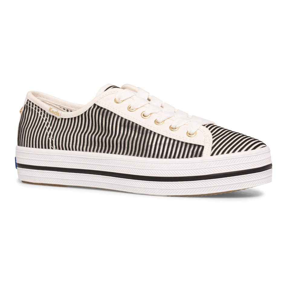 Keds Mujer Keds X Kate Spade New York Triple Kick Stripe Mesh Negro