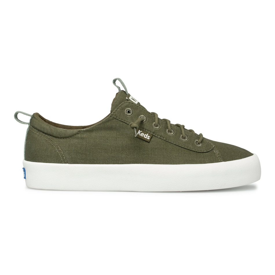 Keds Kickback De Algodón Orgánico Para Mujer, Olive Night