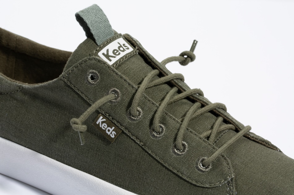 Keds Kickback De Algodón Orgánico Para Mujer, Olive Night