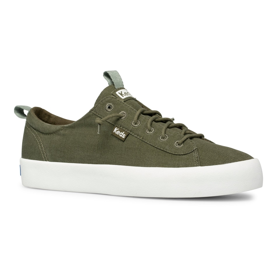Keds Kickback De Algodón Orgánico Para Mujer, Olive Night