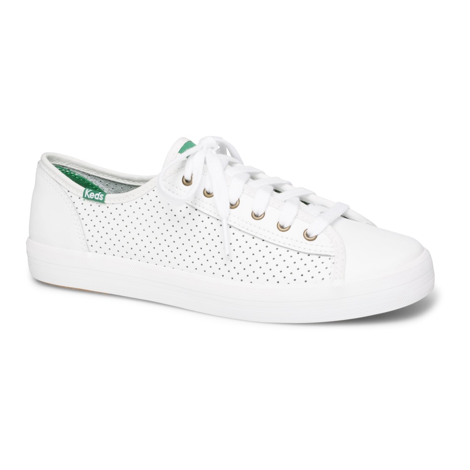 Keds Mujer Kickstart Perf Cuero Blanco