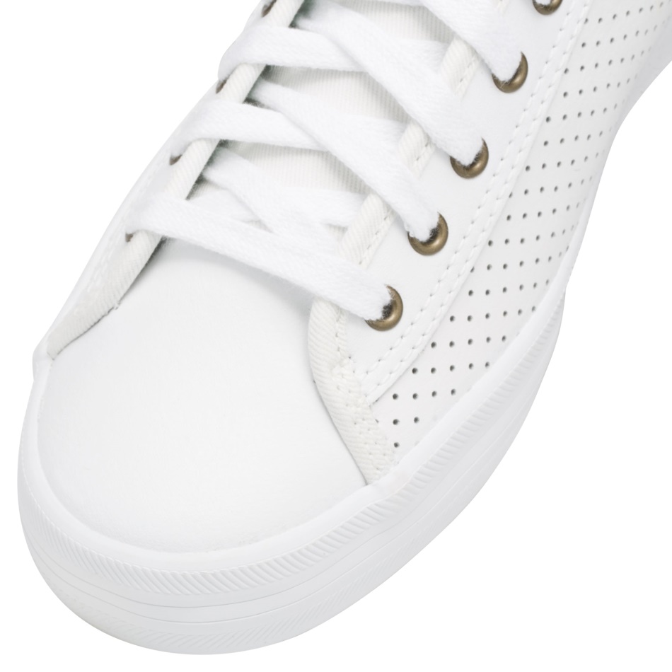 Keds Mujer Kickstart Perf Cuero Blanco